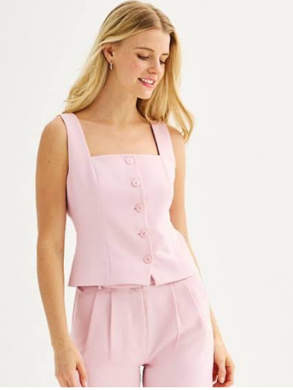 Juniors Fair Haven Square neck vest
